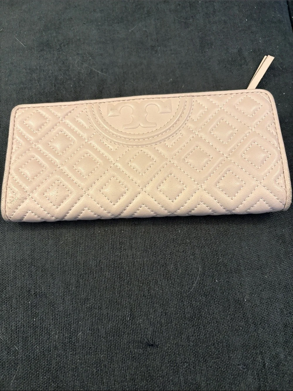 Tory Burch Quilted Zip-Around Wallet - Blush